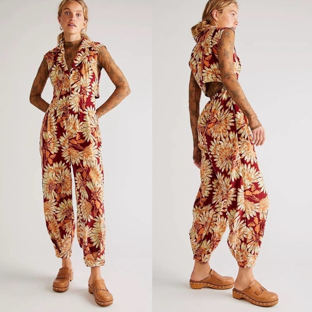 Free People Shasta Printed Cord One Piece